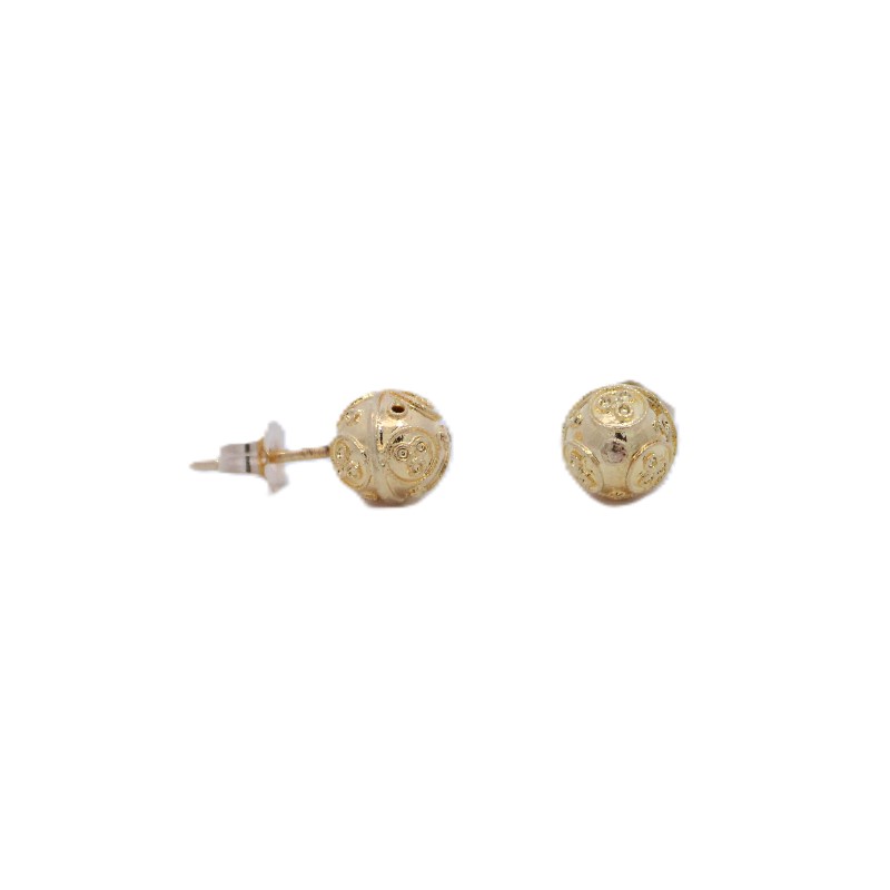 Estate Ball Stud Earrings